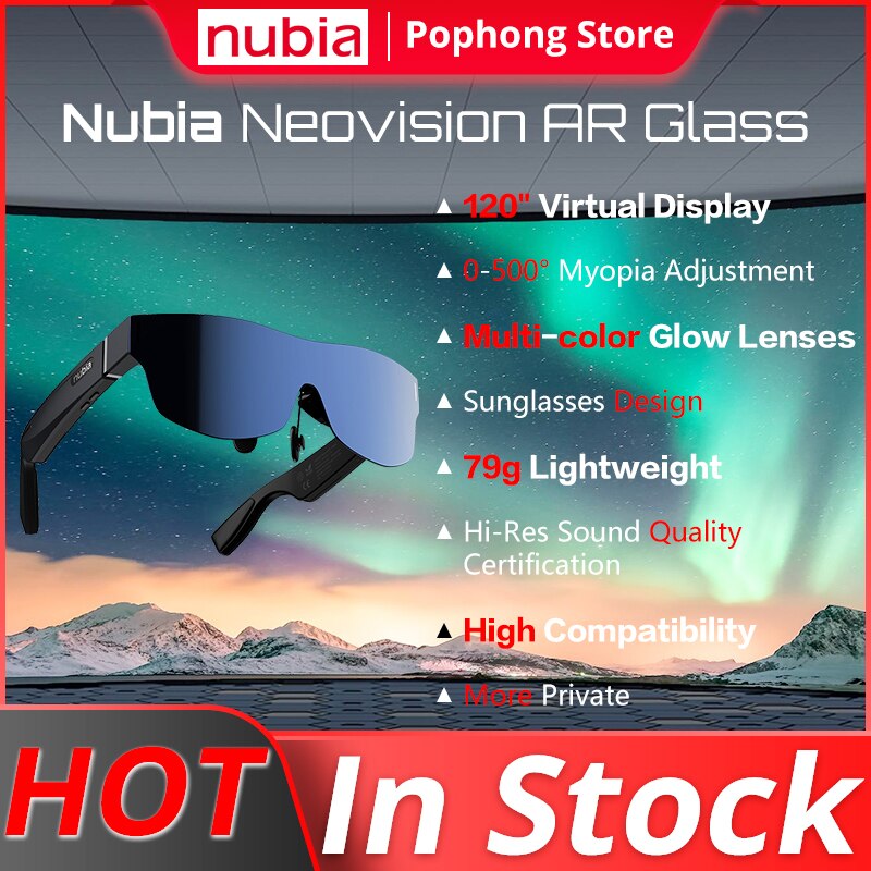 Nubia Neovision AR , 淮 120 ġ HD  ũ, 0-500  ٽ , 79g